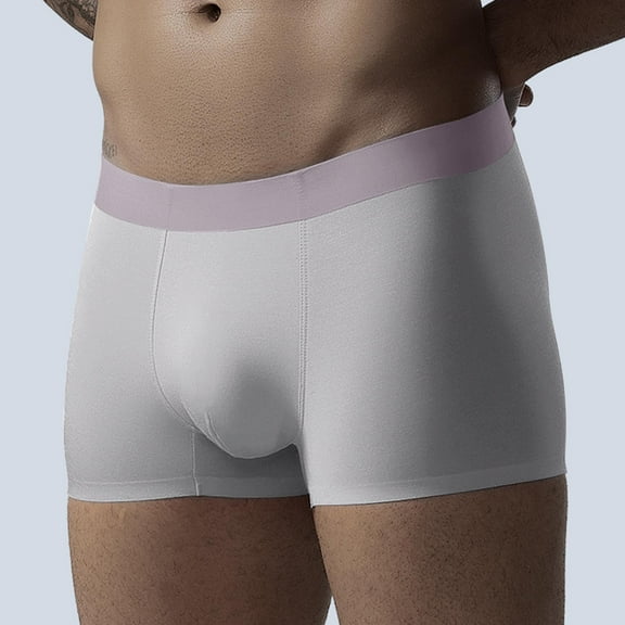 Big & Tall Men's 4XL Purple Cotton Boxer Briefs - Comfortable, Breathable, Durable Everyday Underwear, Form-Fitting