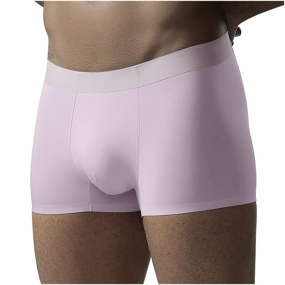 Big & Tall Men's 4XL Purple Cotton Boxer Briefs - Comfortable, Breathable, Elastic Waistband for Everyday Wear