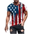 thumbnail image 1 of Big & Tall Men's 4th of July Freedom T-Shirt - Relaxed Fit Crew Neck Short Sleeve, Patriotic American Graphic Tee for Casual Wear & Holiday Parties, 1 of 5