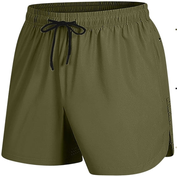 Big & Tall Men's 5" Inseam Running Shorts Quick Dry Performance Training Short Pants, Breathable Above Knee Athletic Bottoms with Zipper Pocket for Workout
