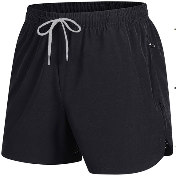 Big & Tall Men's 5" Inseam Running Shorts Quick Dry Performance Training Short Pants, Breathable Above Knee Athletic Bottoms with Zipper Pocket for Workout