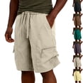 thumbnail image 1 of Big & Tall Men's Athletic Cargo Shorts 9 Inch Inseam Quick Dry Performance Outdoor Short Pants with Zipper Pockets Summer Breathable Mesh Stretch Hiking Fishing, 1 of 10