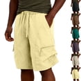 thumbnail image 1 of Big & Tall Men's Athletic Cargo Shorts 9 Inch Inseam Quick Dry Performance Outdoor Short Pants with Zipper Pockets Summer Breathable Mesh Stretch Hiking Fishing, 1 of 10