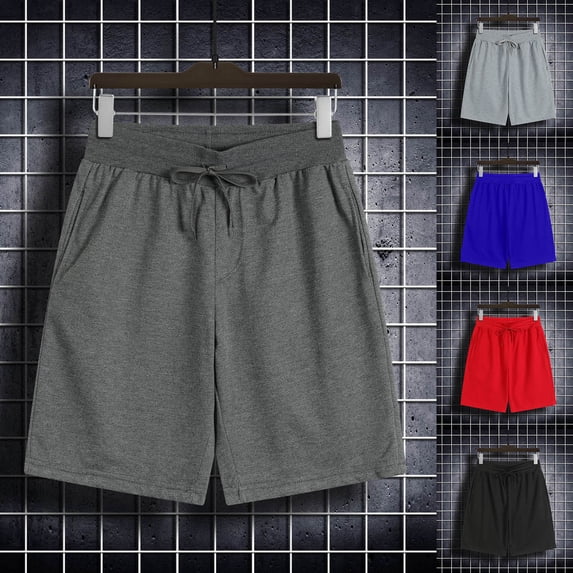 Big & Tall Men's Athletic Shorts: 9" Inseam Performance Quick Dry Short Pants with Pockets - Summer Lightweight Running Knee Length Sportswear for Basketball