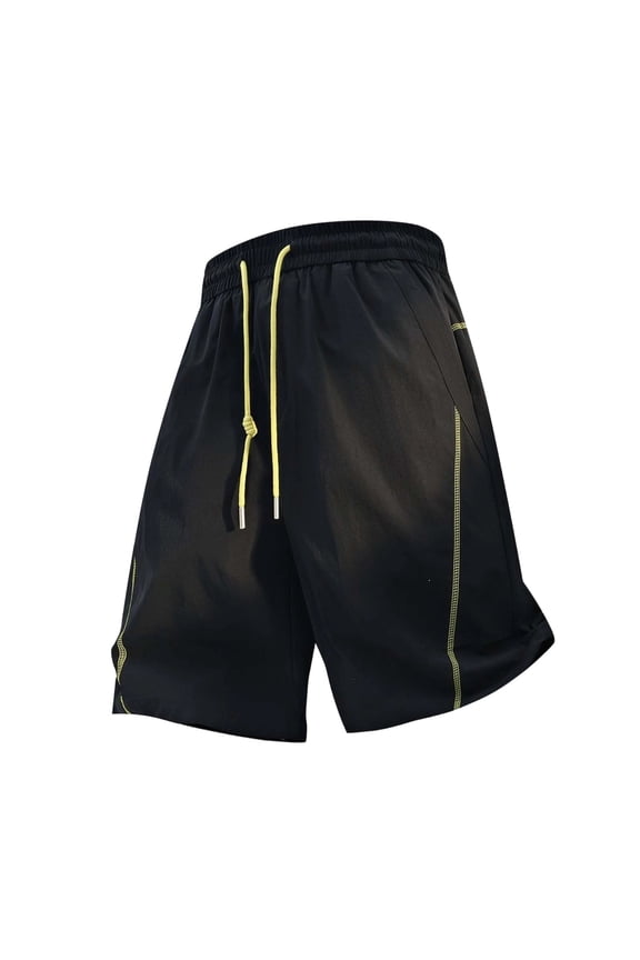 Big & Tall Men's Athletic Shorts Quick Dry 9" Inseam Performance Summer Short Pants Knee Length Elastic Waist Pockets for Running Training