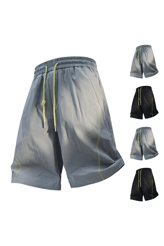 Big & Tall Men's Athletic Shorts Quick Dry 9" Inseam Performance Summer Short Pants Knee Length Elastic Waist Pockets for Running Training