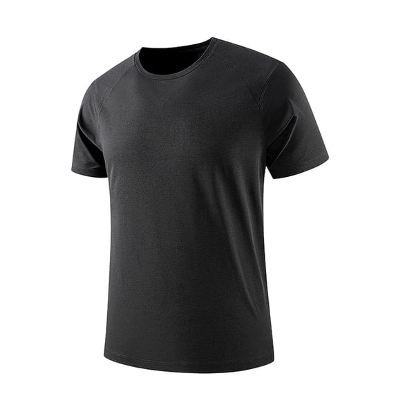 Big & Tall Men's Athletic T-Shirt Quick Dry Raglan Short Sleeve Ice Silk Crew Neck Tee Moisture Wicking Breathable Performance Workout Top for Summer Outdoor