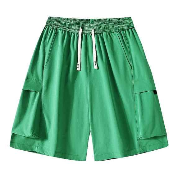 Big & Tall Men's Cargo Shorts 10" Inseam Quick Dry Performance Outdoor Hiking Short Pants Water Repellent Elastic Waist Drawstring Multi-Pocket Utility Shorts