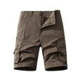 thumbnail image 1 of Big & Tall Men's Cargo Shorts 10" Inseam Work Short Pants, Durable Twill Multi-Pocket Utility Bottoms Below Knee Length for Fishing & Hiking, Solid Performance Wear, 1 of 5