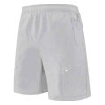thumbnail image 1 of Big & Tall Men's Cargo Shorts 9" Inseam Quick Dry Performance Utility Short Pants, Lightweight Stretch Elastic Waist Pull On Multi-Pocket Bottoms for Hiking Travel, 1 of 5