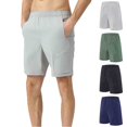 thumbnail image 1 of Big & Tall Men's Cargo Shorts 9" Inseam Quick Dry Performance Utility Short Pants, Lightweight Stretch Elastic Waist Pull On Multi-Pocket Bottoms for Hiking Travel, 1 of 5