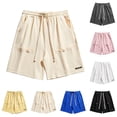 thumbnail image 1 of Big & Tall Men's Cargo Sweat Shorts Casual 9" Inseam Utility Short Pants - Knee Length Multi Pocket Elastic Waist Drawstring for Summer Performance Outdoor Hiking, 1 of 3