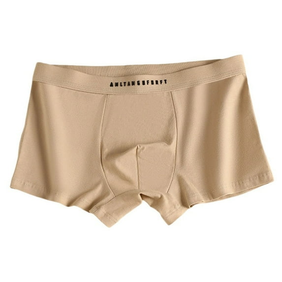 Big & Tall Men's Cotton Boxer Briefs - 4XL, Coffee Color, Soft Breathable, Comfortable Waistband, Everyday Wear