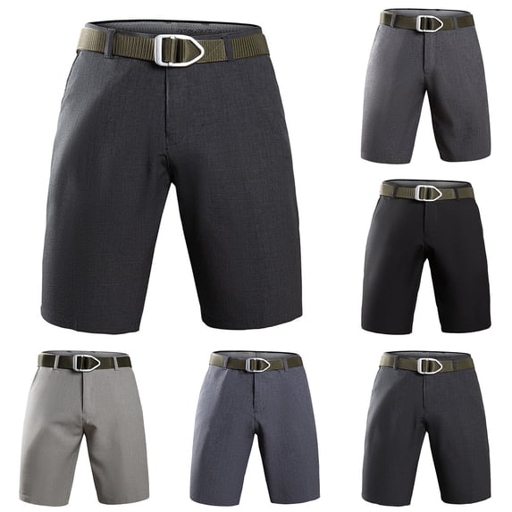 Big & Tall Men's Golf Shorts Quick Dry 9" Inseam Business Casual Performance Stretch Water Repellent Flat Front Short Pants for Work, No Belt Included