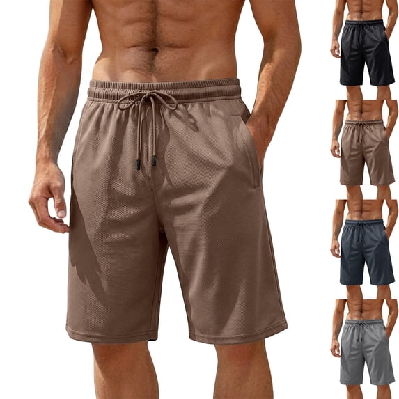 Big & Tall Men's Mesh Athletic Shorts 10" Inseam Summer Workout Knee Length Short Pants Lightweight Breathable with Elastic Waist for Basketball