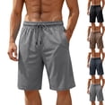 thumbnail image 1 of Big & Tall Men's Mesh Athletic Shorts 10" Inseam Summer Workout Knee Length Short Pants Lightweight Breathable with Elastic Waist for Basketball, 1 of 8