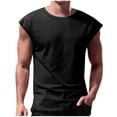 thumbnail image 1 of Big & Tall Men's Muscle Fit Sleeveless Workout Shirts Crew Neck Athletic Bodybuilding Tank Tops Summer Lightweight Breathable Training Tees Father's Day Gift, 1 of 5