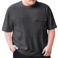 thumbnail image 1 of Big & Tall Men's Oversized Short Sleeve Pique Mesh T-Shirts Loose Fit Moisture Wicking Performance Workout Athletic Tee Quick Dry Running Shirts with Pocket, 1 of 7