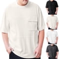 thumbnail image 1 of Big & Tall Men's Oversized Short Sleeve Pique Mesh T-Shirts Loose Fit Moisture Wicking Performance Workout Athletic Tee Quick Dry Running Shirts with Pocket, 1 of 8