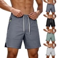 thumbnail image 1 of Big & Tall Men's Performance Athletic Shorts 7" Inseam Quick Dry Above Knee Short Pants with Zipper Pockets, Summer Mesh Moisture Wicking Training Workout Wear, 1 of 7