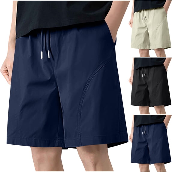 Big & Tall Men's Performance Athletic Shorts, 9" Inseam Quick Dry Training Short Pants for Workout & Running Activewear with Elastic Waist Drawstring Pockets