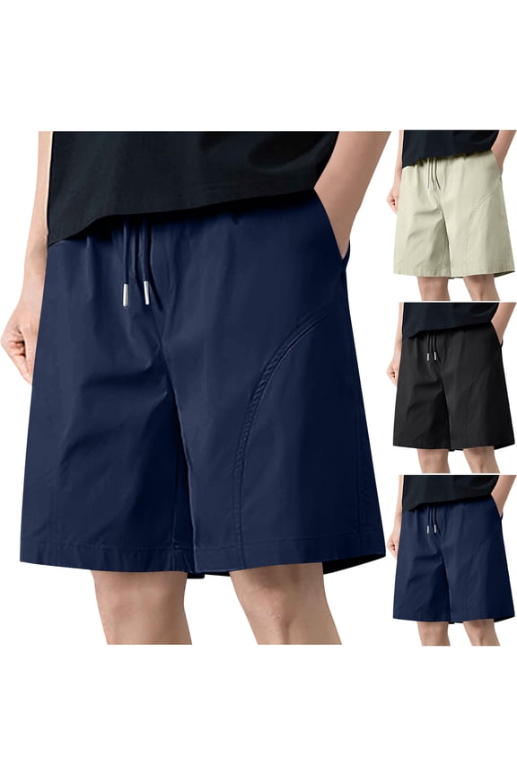 Big & Tall Men's Performance Athletic Shorts, 9" Inseam Quick Dry Training Short Pants for Workout & Running Activewear with Elastic Waist Drawstring Pockets