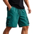 thumbnail image 1 of Big & Tall Men's Ripstop Cargo Shorts 5 Pockets 10" Inseam: Casual Summer Classic Fit Elastic Waist Short Pants Knee Length for Work, 1 of 4