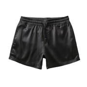 Big & Tall Mens Satin Athletic Workout Running Shorts, 5" Inseam Performance Silky Quick Dry Short Pants, Moisture Wicking Summer Beach Shorts with Pockets