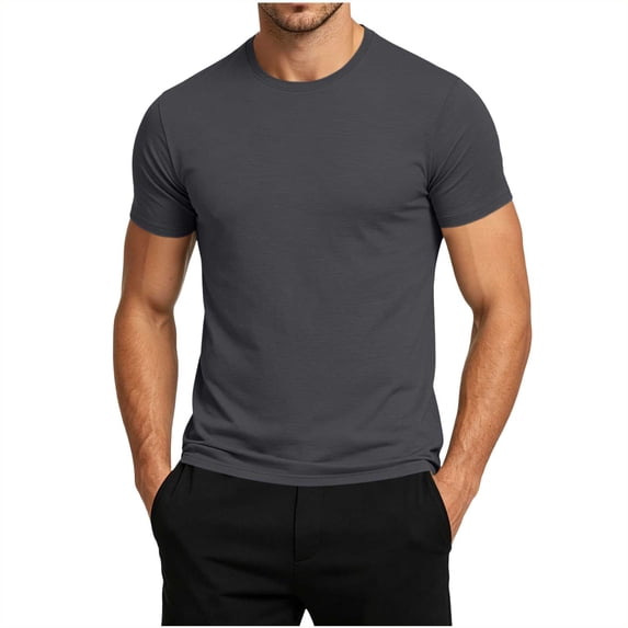 Big & Tall Men's Short Sleeve Athletic T-Shirt Quick Dry Crewneck Performance Top for Workout Fitness and Running