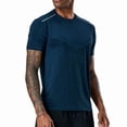 thumbnail image 1 of Big & Tall Men's Short Sleeve Athletic T-Shirts Quick Dry Mesh Training Top Muscle Fit Performance Workout Tee for Running, 1 of 9