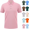 thumbnail image 1 of Big & Tall Men's Short Sleeve Business Casual Golf Shirts Pique Regular Fit 3 Button Performance Collared Tops Summer Athletic Tennis Tee Father's Day Gift, 1 of 9