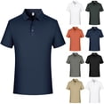 thumbnail image 1 of Big & Tall Men's Short Sleeve Collared Golf Shirt 3-Button Top Pique Jersey Regular Fit T-Shirt Quick Dry Moisture Wicking Soft Stretch Summer Work Business Casual, 1 of 5