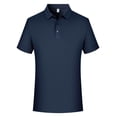 thumbnail image 1 of Big & Tall Men's Short Sleeve Collared Golf Shirt 3-Button Top Pique Jersey Regular Fit T-Shirt Quick Dry Moisture Wicking Soft Stretch Summer Work Business Casual, 1 of 4