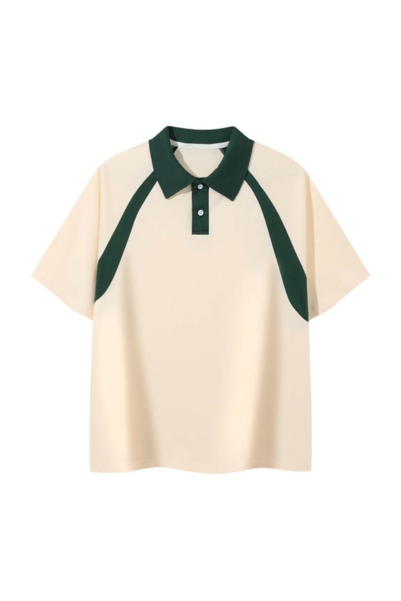 Big & Tall Men's Short Sleeve Color Block Golf Shirts Casual Regular Fit Cotton Jersey Collared T-Shirt Athletic Tennis Work Tops Father's Day Gift