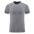 thumbnail image 1 of Big & Tall Men's Short Sleeve Muscle Fit Workout Tee Quick Dry Moisture Wicking Athletic Performance Shirts Crew Neck Bodybuilding Top Summer Activewear, 1 of 8