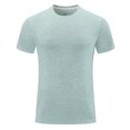 thumbnail image 1 of Big & Tall Men's Short Sleeve Muscle Fit Workout Tee Quick Dry Moisture Wicking Athletic Performance Shirts Crew Neck Bodybuilding Top Summer Activewear, 1 of 3