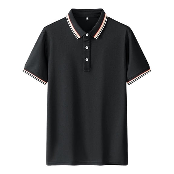 Big & Tall Men's Short Sleeve Old Money Golf Shirts Business Casual Regular Fit Pique 3-Button Collared Tops Quick Dry Father's Day Gift Summer Daily Wear