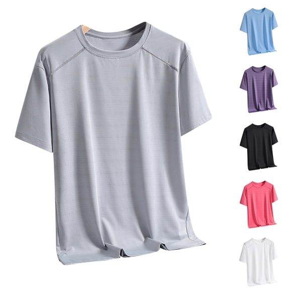 Big & Tall Men's Short Sleeve Quick Dry Mesh T-Shirts Athletic Running Workout Moisture Wicking Breathable Active Performance Tops Summer Regular Fit