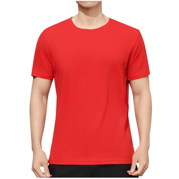 Big & Tall Men's Short Sleeve Waffle Knit Workout T-Shirts Moisture Wicking Athletic Running Shirts Quick Dry Training Tops Crew Neck Activewear Father's Day Gift
