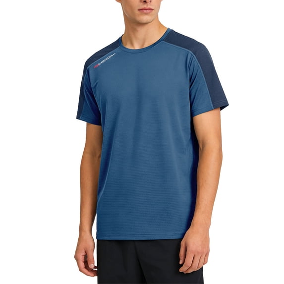 Big & Tall Mens Athletic Shirt Crew Neck Raglan Short Sleeve Breathable Mesh Sports T-Shirt Fathers Gift M-8XL