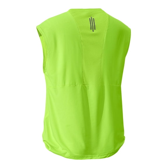 Big & Tall Mens Athletic Tank Top Mesh Quick Dry Sleeveless Gym T-Shirt with Reflective Strip Father Gift M-5XL