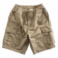 thumbnail image 1 of Big & Tall Mens Cargo Short Pants Multi-Pockets Elastic Waist Hiking Camping Shorts Fathers Day Gift M-3XL, 1 of 2