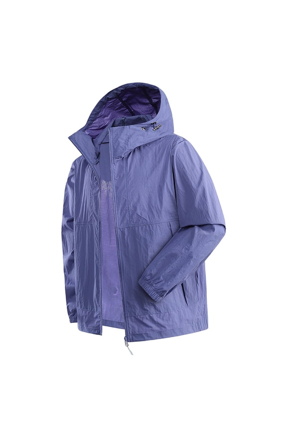 Big & Tall Mens Fishing Jacket Sun UPF 50+ UV Protection Long Sleeve Zip Hoodies Quick Dry Dad Gifts S-4XL