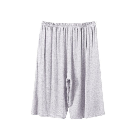 Big & Tall Mens Sleep Shorts Pajamas Modal Short Comfort Oversized Loose Fit Lightweight Jersey Wide Leg Lounge Short, Gray, XXXL