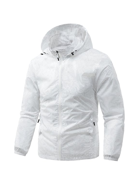 Big & Tall Mens Sun Protection Jacket UPF 50+ UV Long Sleeve Hiking Top Coat with Pockets Dad Gifts M-5XL