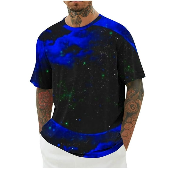 Big & Tall Mens T Shirts M-4X Plus Size Short Sleeve Crewneck Tshirts Shirt Casual Pullover Printed Basic Going Out Loungewear Tees Tops