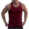 thumbnail image 1 of Big & Tall Mens Tank Tops M-5X Plus Size Ribbed Sleeveless Crewneck T-Shirts Boys Casual Solid Stretchy Pullover Slim Athletic Workout Vests, 1 of 7