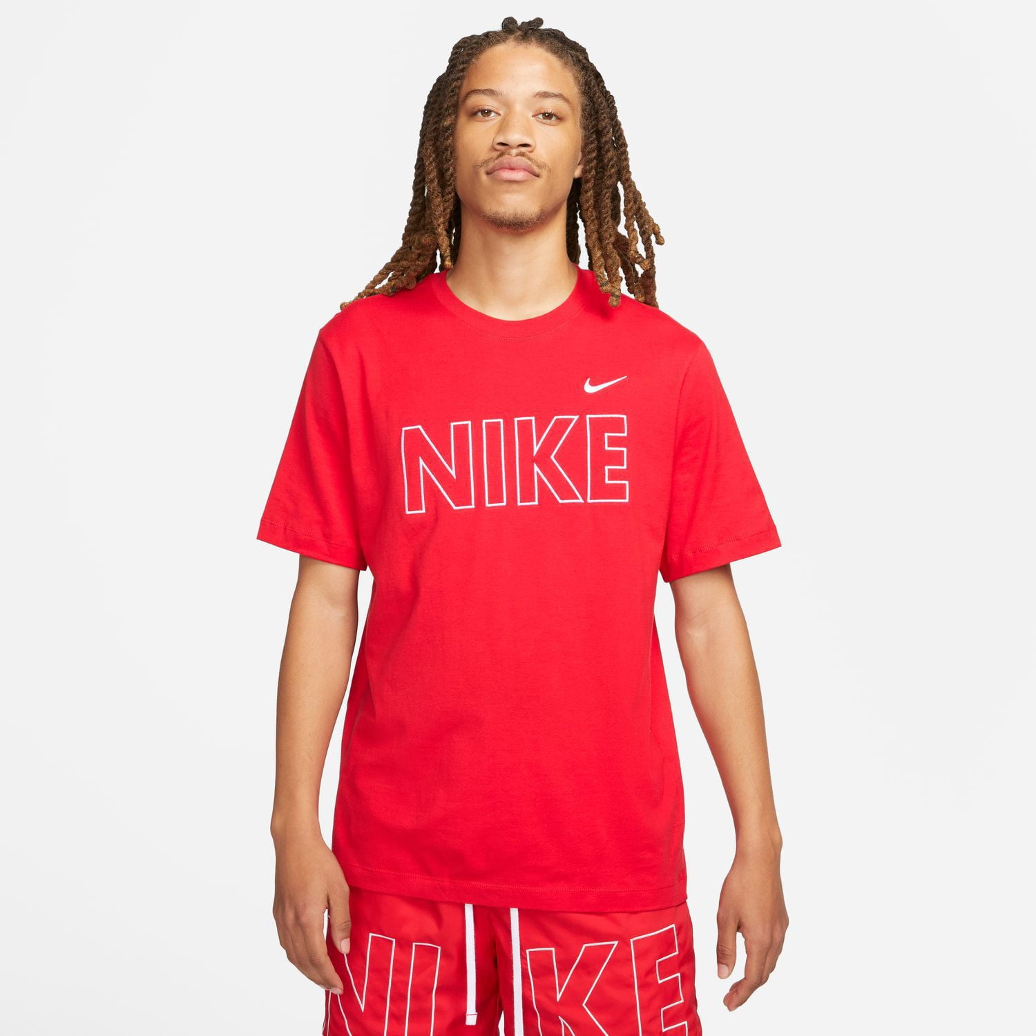Big & Tall Nike Sportswear Block Graphic Tee Color: University Red Size ...