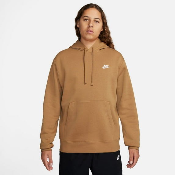 Big & Tall Nike Sportswear Club Fleece Pullover Hoodie Color: Flax Size: M TALL