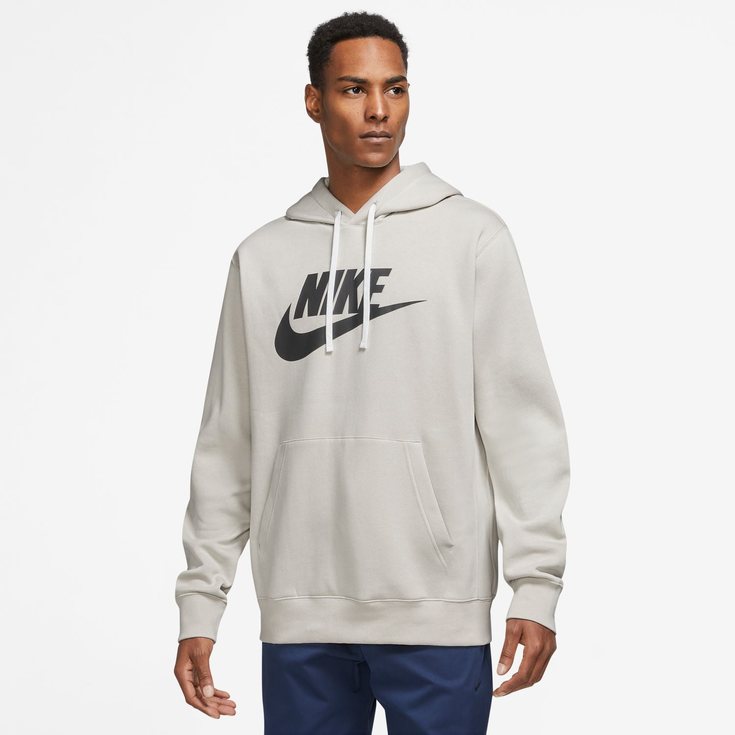 Big Tall Nike Sportswear Club Logo Pullover Hoodie Color Light Bone White Size L TALL Walmart
